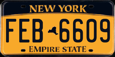 NY license plate FEB6609