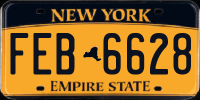 NY license plate FEB6628