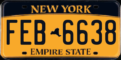 NY license plate FEB6638