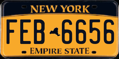NY license plate FEB6656