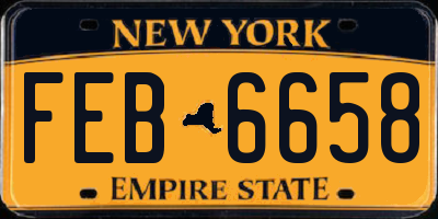 NY license plate FEB6658