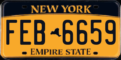 NY license plate FEB6659