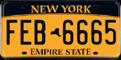 NY license plate FEB6665