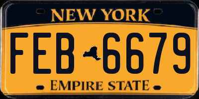NY license plate FEB6679