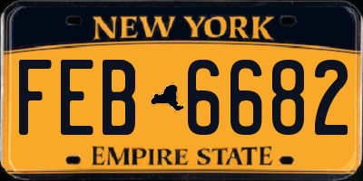 NY license plate FEB6682