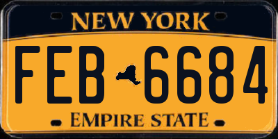 NY license plate FEB6684