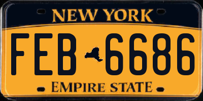 NY license plate FEB6686