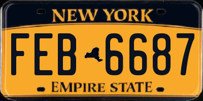 NY license plate FEB6687