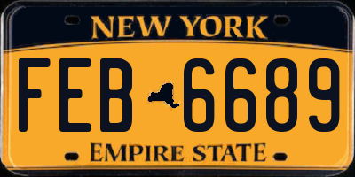 NY license plate FEB6689