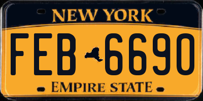 NY license plate FEB6690
