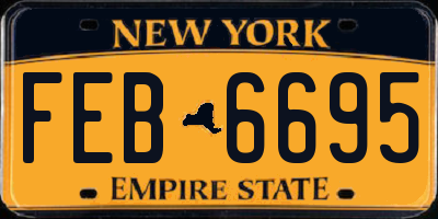 NY license plate FEB6695