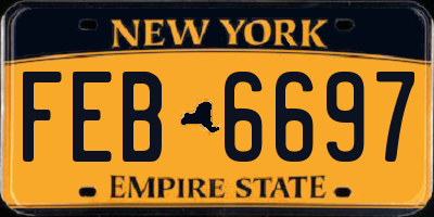 NY license plate FEB6697