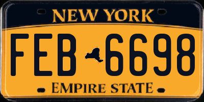 NY license plate FEB6698