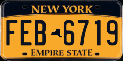 NY license plate FEB6719