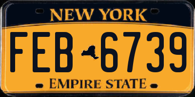 NY license plate FEB6739