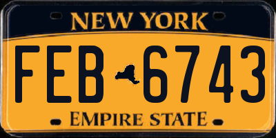 NY license plate FEB6743
