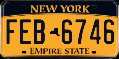 NY license plate FEB6746