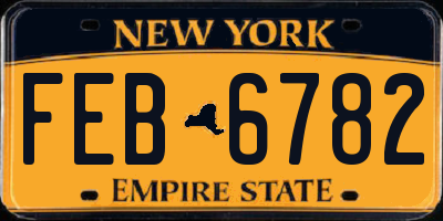 NY license plate FEB6782
