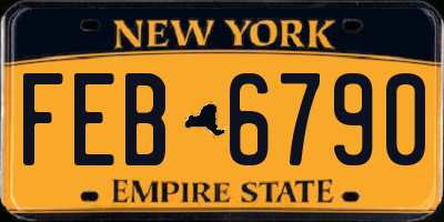 NY license plate FEB6790