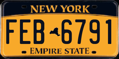 NY license plate FEB6791