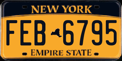 NY license plate FEB6795