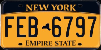 NY license plate FEB6797