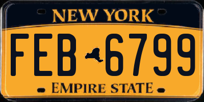 NY license plate FEB6799