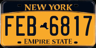 NY license plate FEB6817
