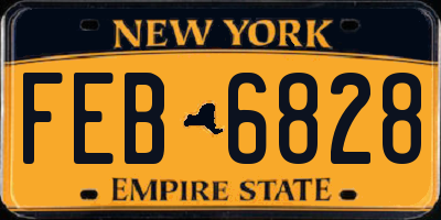 NY license plate FEB6828