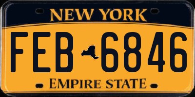 NY license plate FEB6846