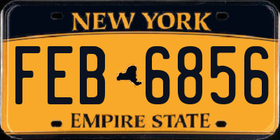 NY license plate FEB6856
