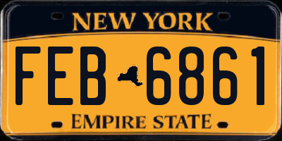 NY license plate FEB6861