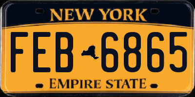 NY license plate FEB6865