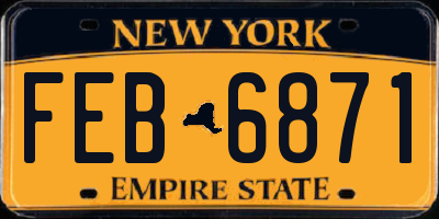 NY license plate FEB6871