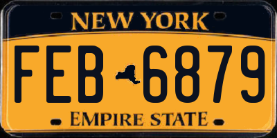 NY license plate FEB6879