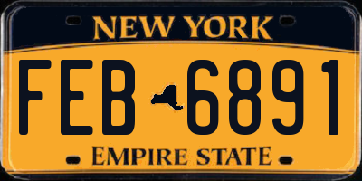 NY license plate FEB6891