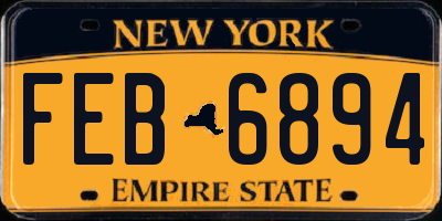 NY license plate FEB6894