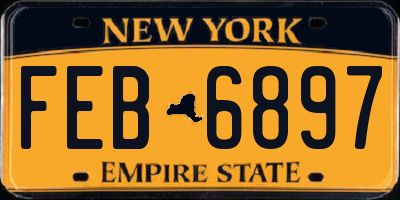 NY license plate FEB6897