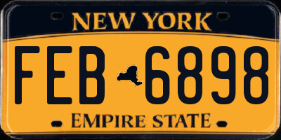 NY license plate FEB6898