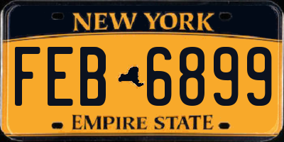 NY license plate FEB6899