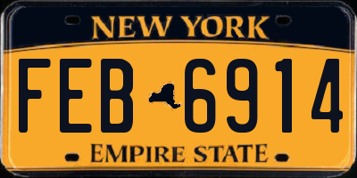 NY license plate FEB6914
