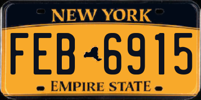 NY license plate FEB6915
