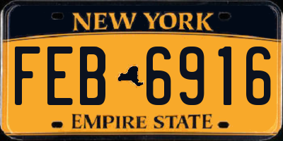 NY license plate FEB6916
