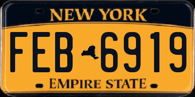 NY license plate FEB6919