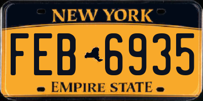 NY license plate FEB6935