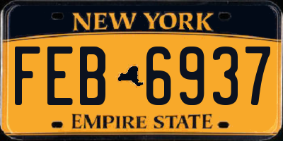 NY license plate FEB6937