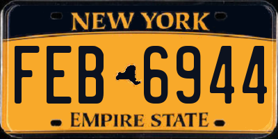 NY license plate FEB6944