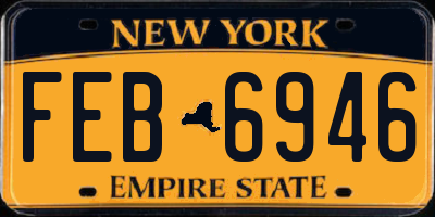 NY license plate FEB6946
