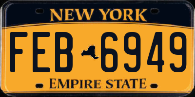 NY license plate FEB6949