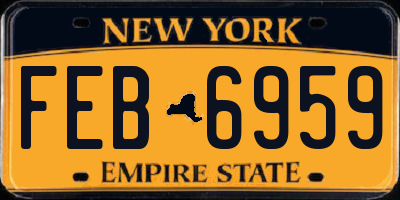 NY license plate FEB6959